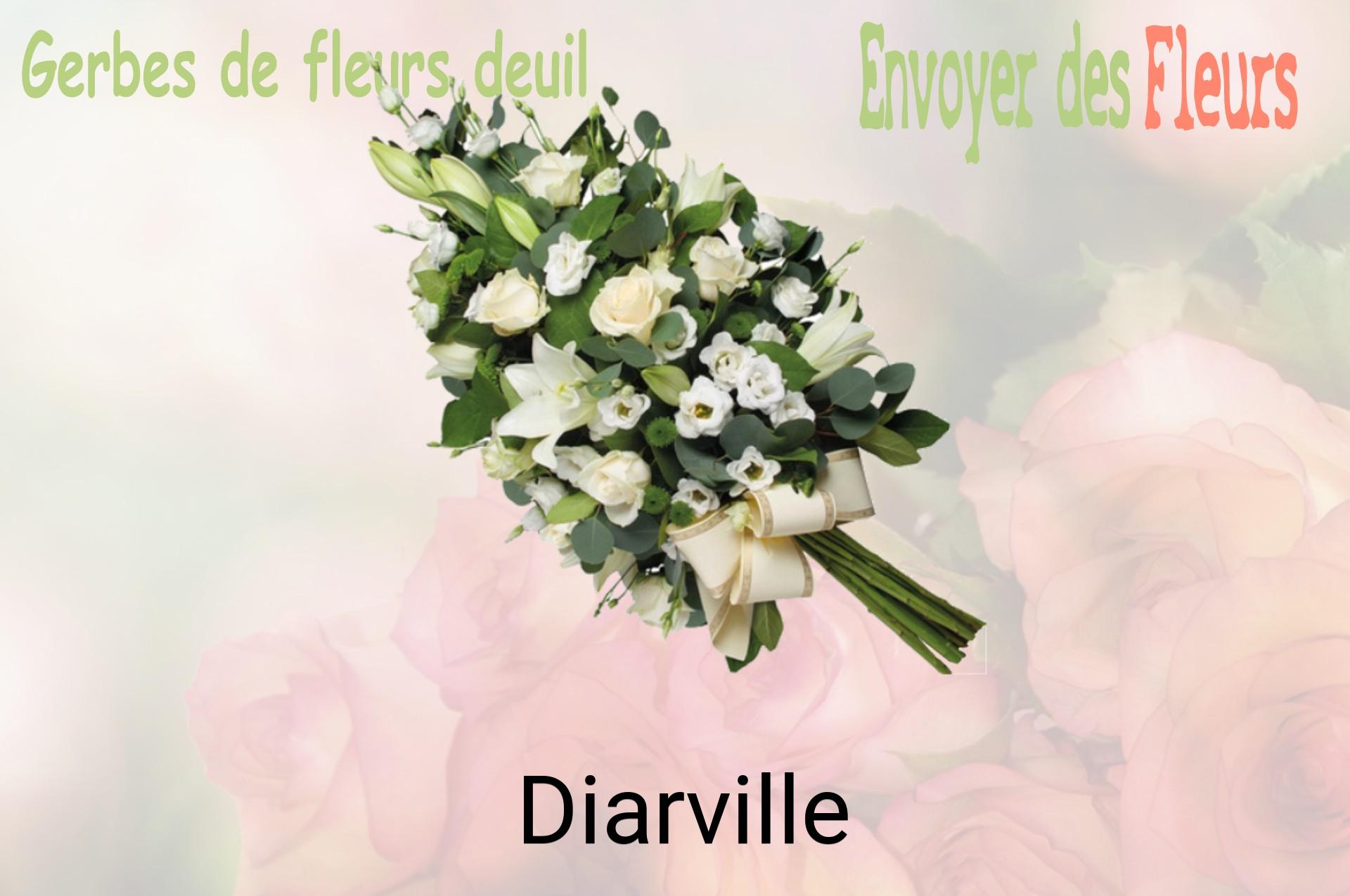 Gerbe de fleurs de deuil livrée à Diarville